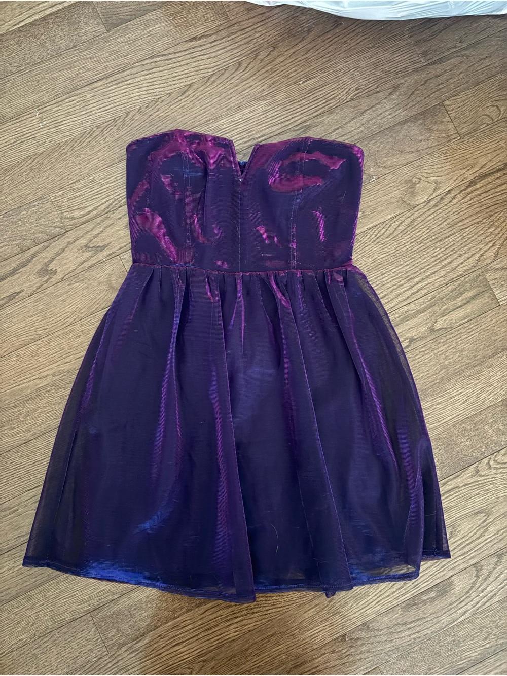 Missguided Purple Strapless Mini Dress